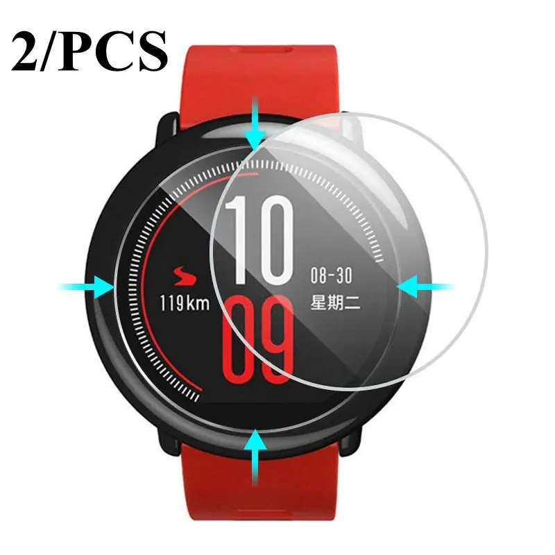 2 pcs 5/2/1 шт. для Xiaomi Huami Amazfit темп закаленное Стекло Экран протектор Стекло пленка для Xiaomi Huami Amazfit темп Смарт-часы - Цвет: 2 pcs