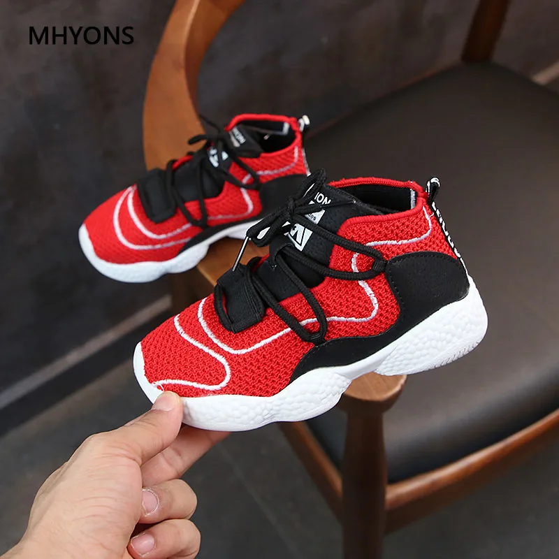 MHYONS 2019 Осенняя детская обувь сетчатая ткань модные спортивные детские кроссовки