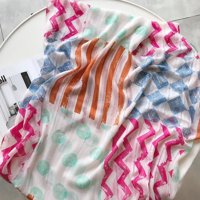 

2019 New Cotton Geometry Fringe Scarves Shawl Beautiful Zigzag Foulard Fringe Wrap Scarf Hijab Muffler Free Shipping