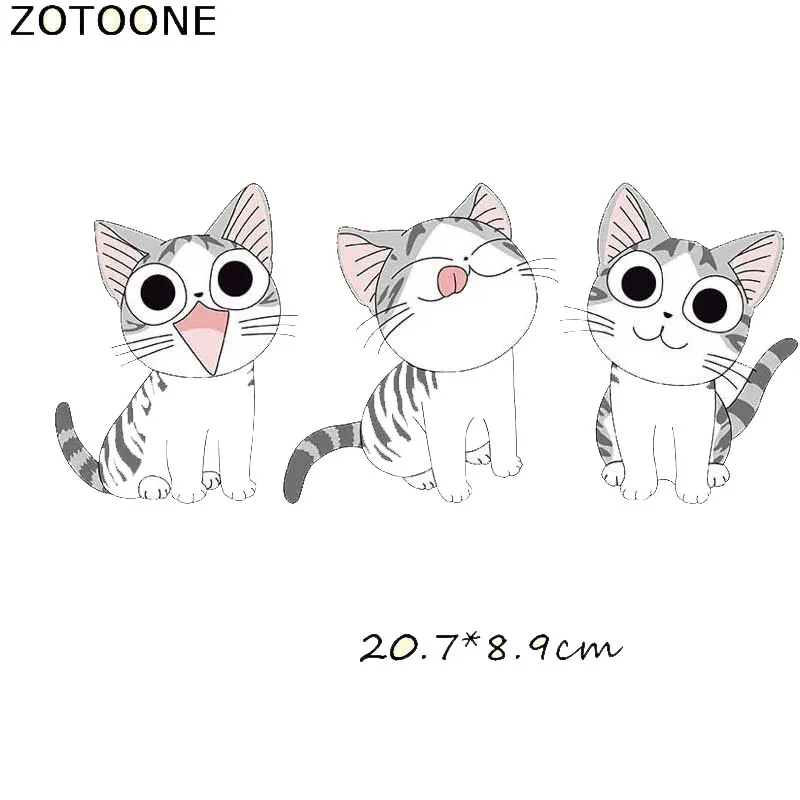 Термоклейкие нашивки ZOTOONE для одежды красивые модные в виде очков и кошек детский