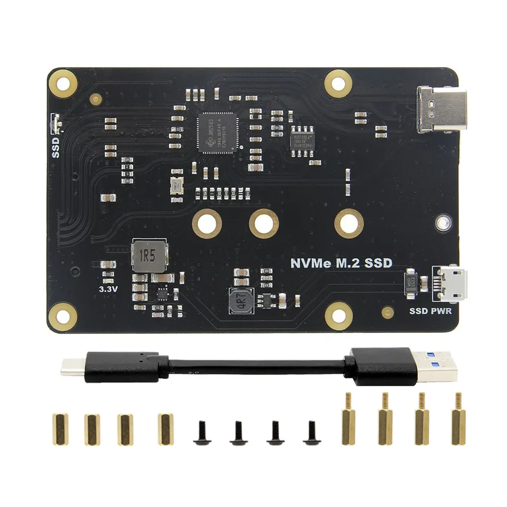 Raspberry Pi X870 NVMe M.2 2280/2260/2242/2230 SATA SSD щит X870 Плата расширения для Raspberry Pi 3 Модель B+(плюс)/3B/ROCK64