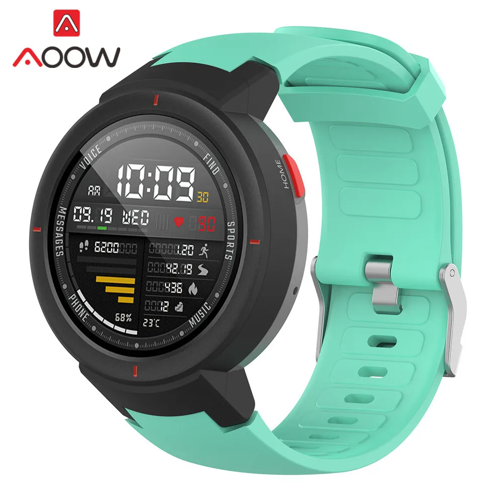 Мягкий силиконовый ремешок для часов Amazfit Verge Xiaomi Huami 3, спортивный сменный ремешок для браслета и поликарбоната, защитный чехол A1801