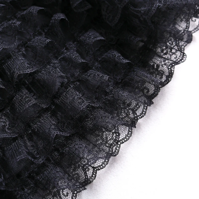 autumn spring woman dress knitted top cascading ruffled lace bottom black rabbit hair blends fashion sweet layered | Женская одежда