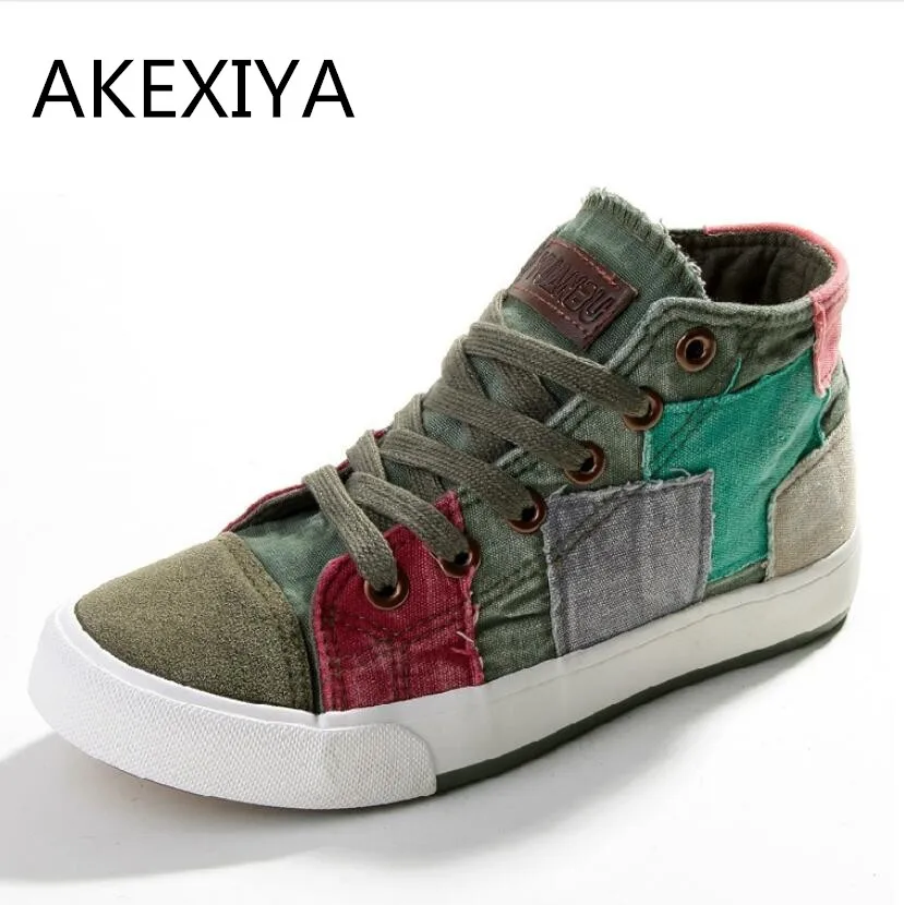 Горячая 2016 Суперзвезда Женская Обувь Высокого Холст Мода Повседневная Для