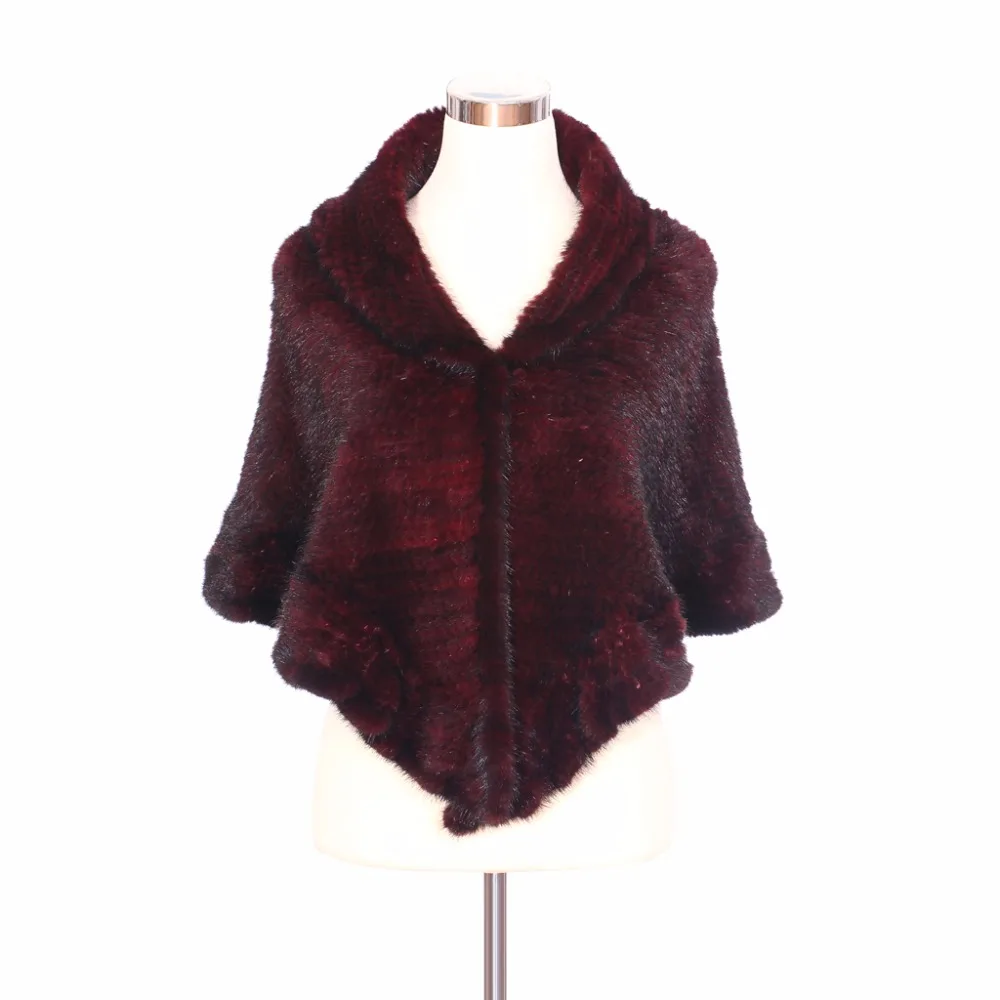 ZY87016 настоящая вязаная норковая меховая бабочка отделка из меха норки V-образный