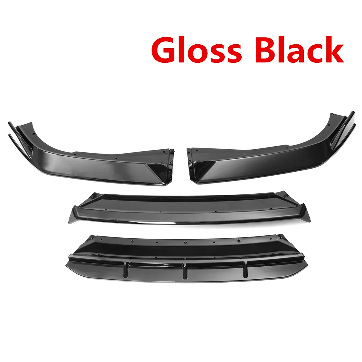 Gloss Black Черный 4 шт. автомобильный передний бампер для губ разветвитель для тела комплект спойлер разветвитель переднего бампера для Honda для Accord 10th-19 Gen Sport - Цвет: Gloss Black