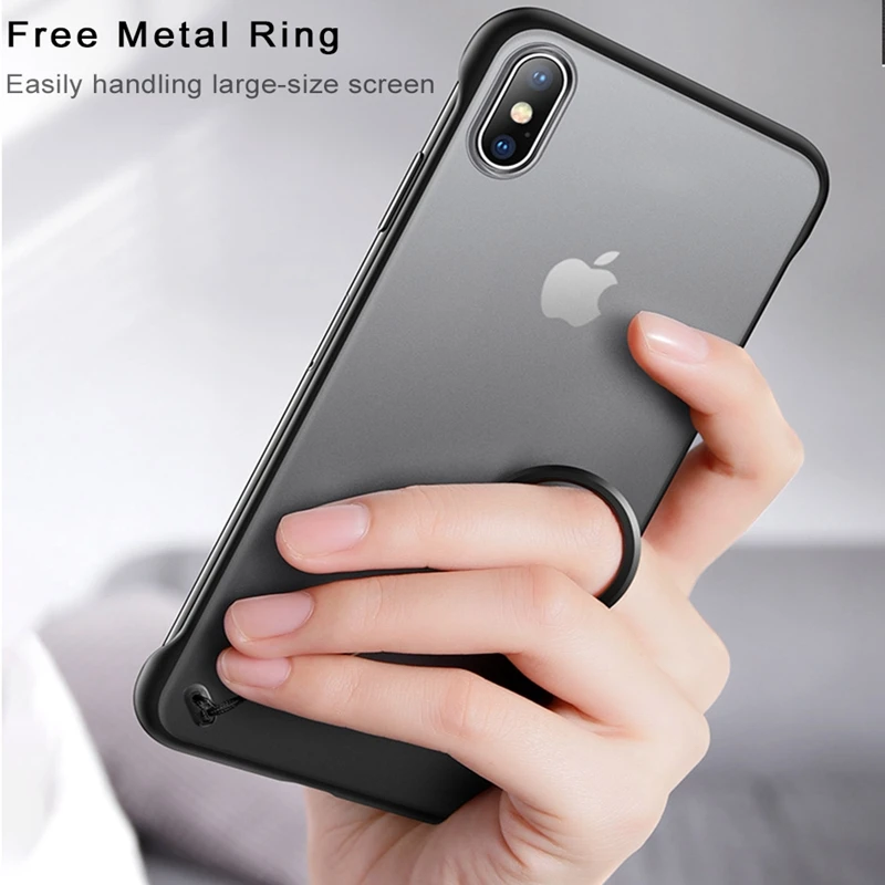 Бескаркасный Прозрачный матовый жесткий чехол для телефона iPhone 11 Pro 2019 7 6 6S 8 Plus