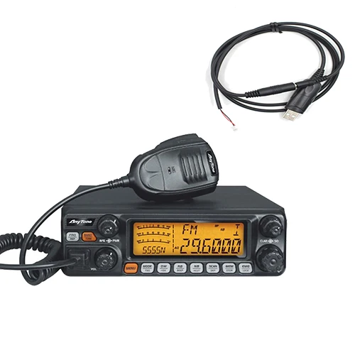 AT-5555N-USB CB радио ANYTONE AT-5555N 25,615-30,105 Mhz 40 канальный Мобильный приемопередатчик AT555N AM/FM/SSB 11 метров радио - Цвет: AT-5555N-USB