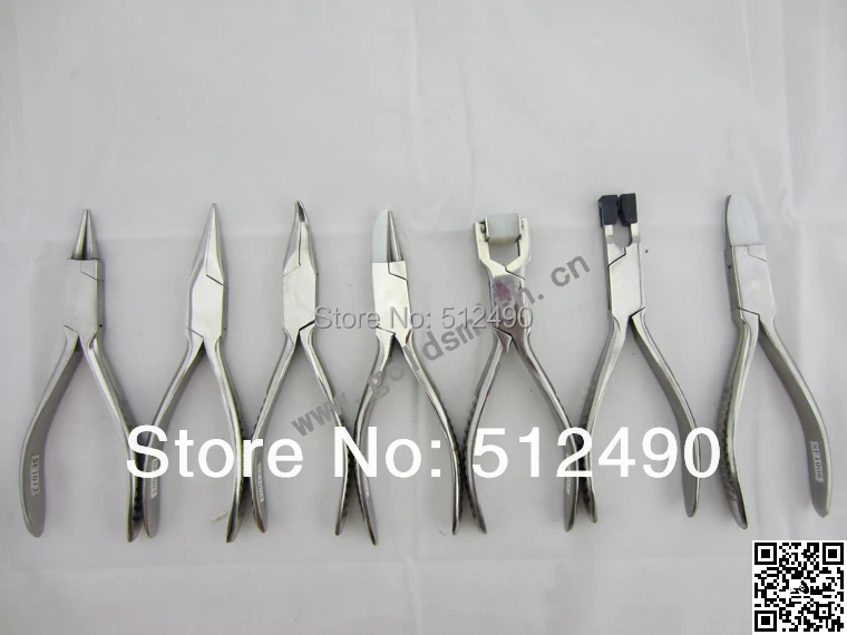 free shipping 7pc plier trim the glass,bended nose clamp plier,glasses repair plier,jewelry repair cutter,jewelry cutting plier