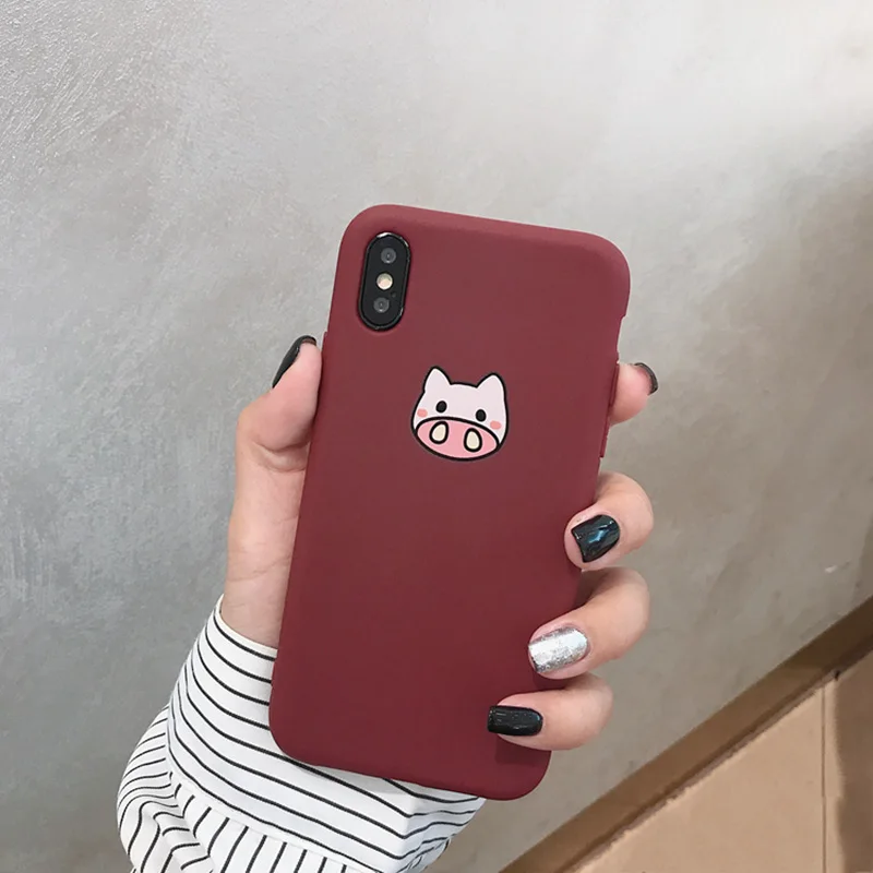 GYKZ чехол для телефона с рисунком милой свиньи iPhone XS MAX XR X 7 8 6 6s Plus мягкий