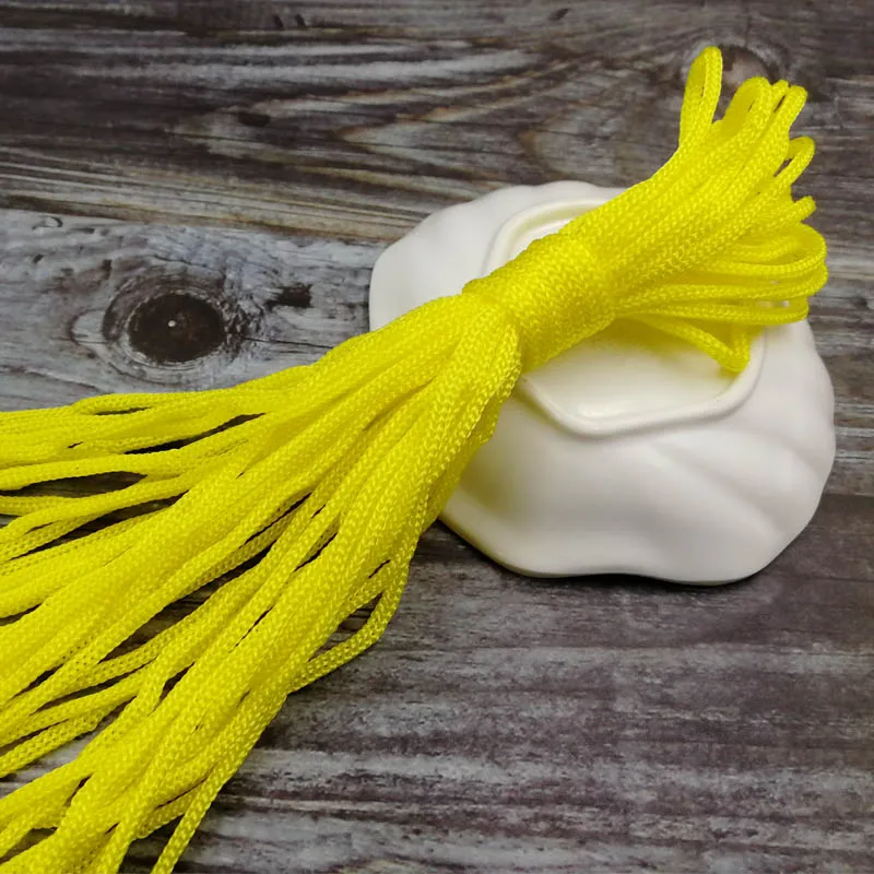 Yellow 20M 20 метров диа. 3 мм Браслет Из паракорда шнур для кемпинга веревка для выживания парашют шнур - Цвет: Yellow 20M