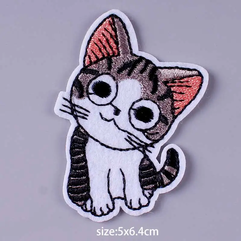 Pulaqi мультфильм Кот Единорог животных вышивка патчи для одежды DIY гладить на нашивках на одежду камера нашивка "фрукт" Заказная заплата