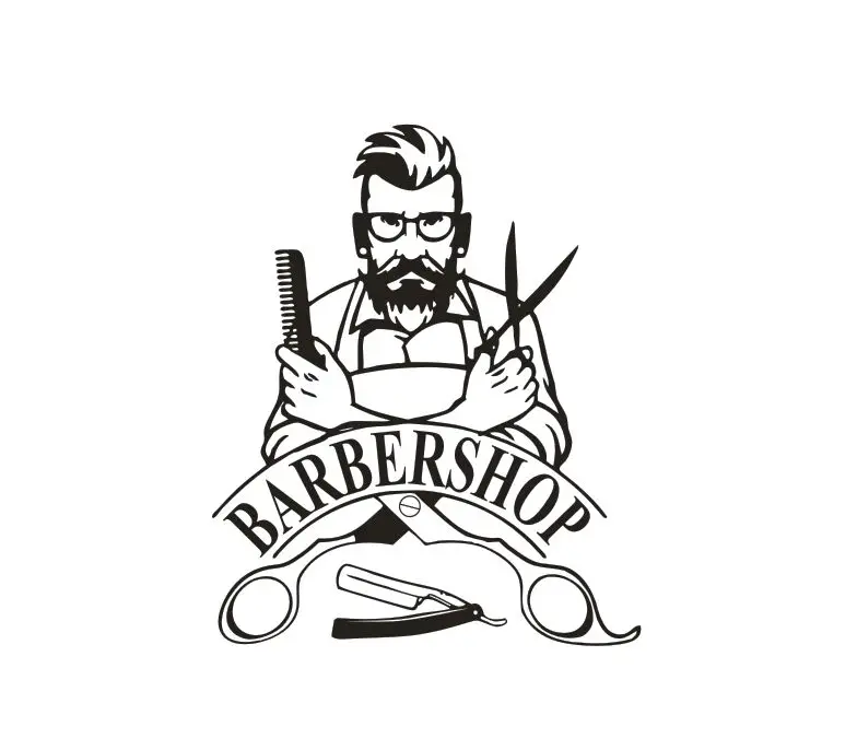 Парикмахерская хипстерская виниловая наклейка на стену s Hair Salon съемный оконный плакат Парикмахерская логотип наклейка на стену Гребень наклейки ножницы AZ097