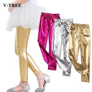 Детские леггинсы с блестками, нижнее белье для девочек, детское Золотое брюки для девочек на весну и осень, леггинсы для девочек, леггинсы для детей штаны для Trausers Детские плотные леггинсы для девочек От 2 до 9 лет