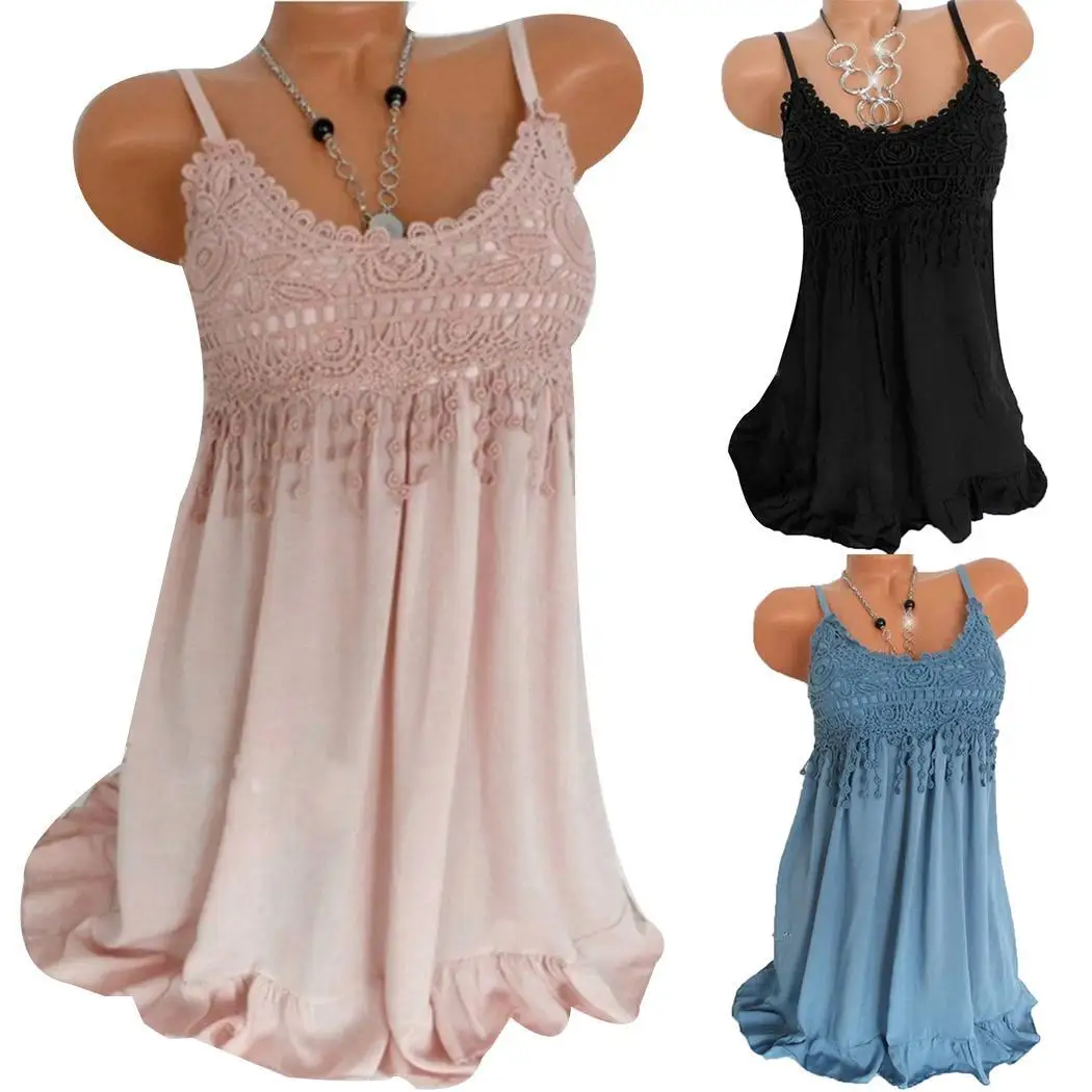 Женский Повседневный круглый вырез без рукавов Спагетти ремень Летняя с высокой