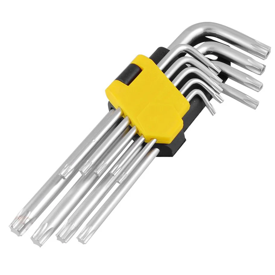 Фото NFLC 9 штук L вал T10 T15 T20 T25 T27 T30 T40 T45 T50 отвертка для Безопасности Torx с высоким крутящим NFLC 9 штук L вал T10 T15 T20 T25 T27 T30 T40 T45 T50 отвертка для Безопасности Torx с высоким крутящим