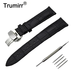 14/16/18/19/20/21/22/23/24mm Genuine Leather Watch Band for Frederique Constant Stainless Steel Buckle Strap Wrist Belt Bracelet