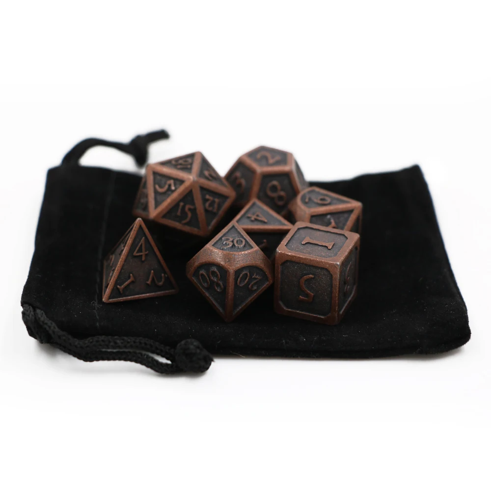 IMDG 7 шт./компл. креативная РПГ игра игральные кости многогранные металлические DND