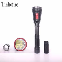tinhofire diving flashlight 6500lumens 4x xhp70 underwater 150m waterproof white led diving flashlight 26650 battery
