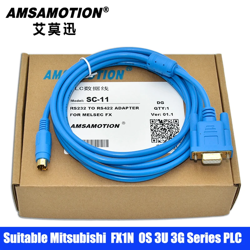 Кабель для программирования внешний кабель Mitsubishi FX1N 0S 3U 3G Series PLC 9 pin штекер гнездо