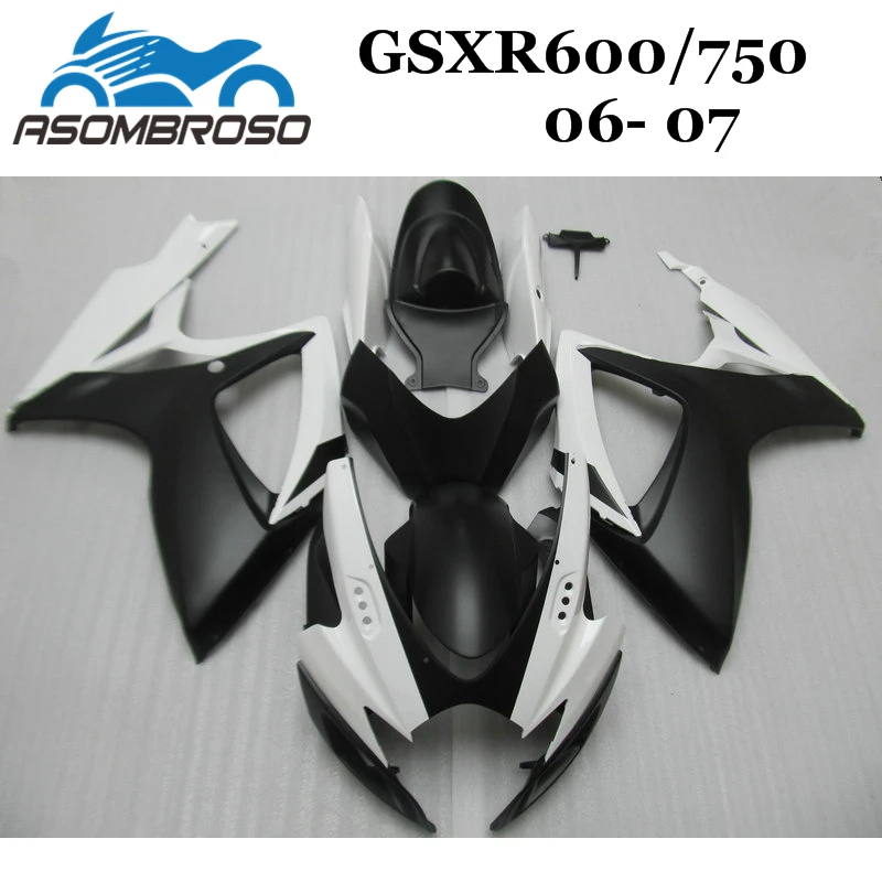 Бесплатные пользовательские обтекателя Для Suzuki 06 07 GSXR600 впрыска ABS Обтекатели