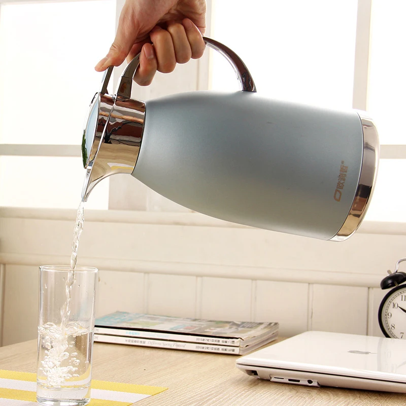 Термос ORZ из нержавеющей стали 304 термос 2 л матовые синие кружки для горячего и