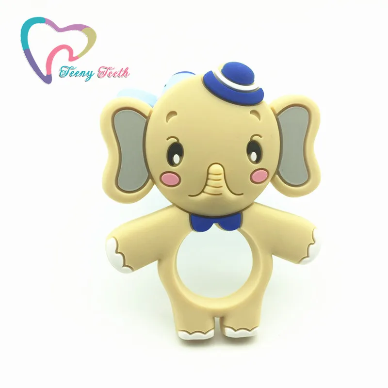 

TeenyTeeth 20PCS Silicone Teether Pendant Elephant Teething Necklace BPA Free Silicone Baby Pacifier Pendant DIY Nursing Jewelry