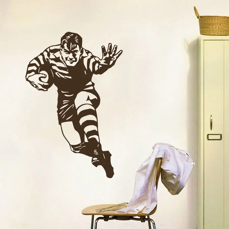 Наклейки на стену спортивный американский футбол футболист виниловые наклейки