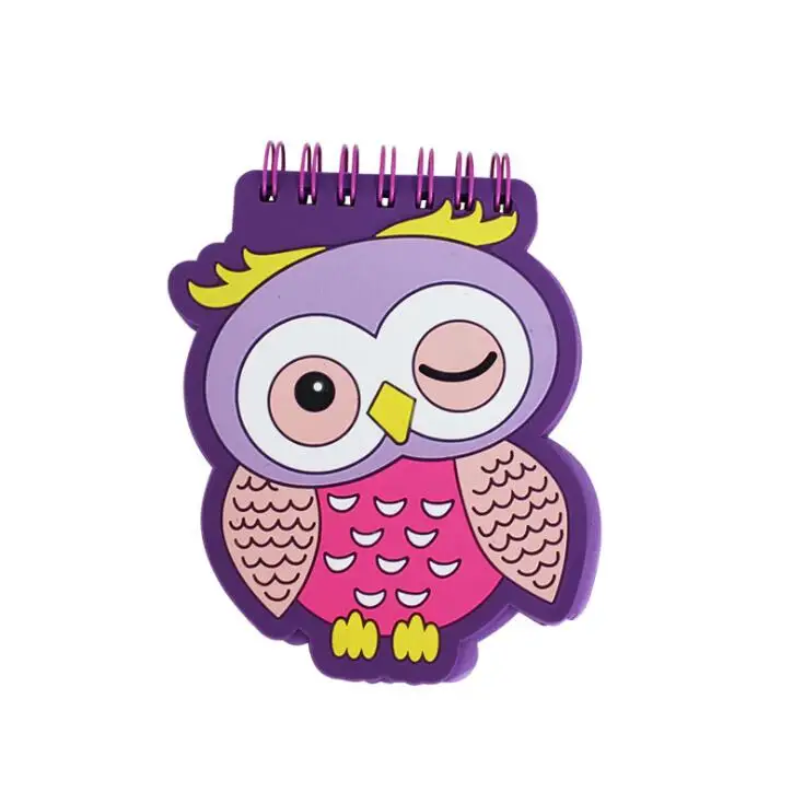 Мини блокнот с милыми животными единорог сова карман пустые граффити спираль