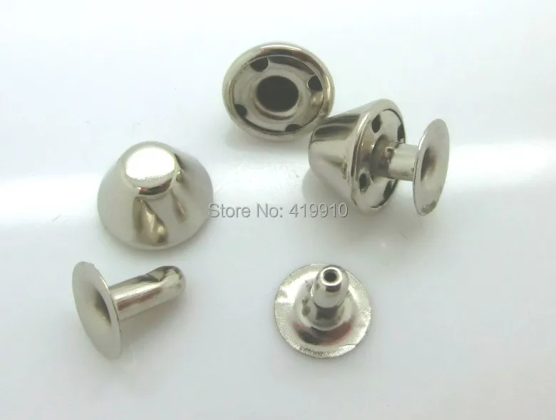 Бесплатная доставка-100 комплектов серебристого цвета с шипами и заклепками 10 мм