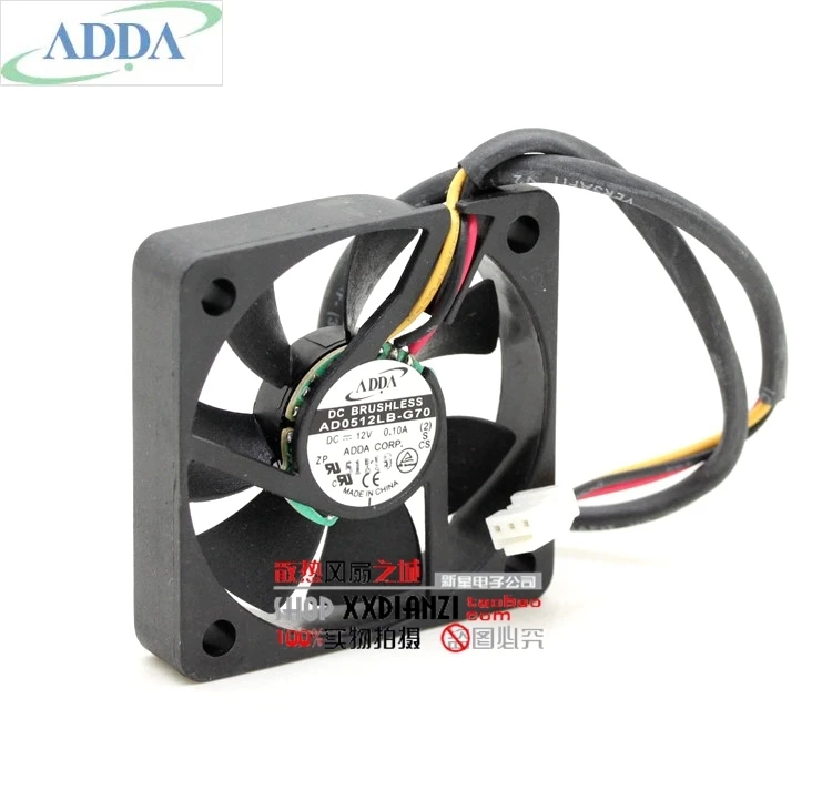 Для ADDA AD0512LB-G70 12V 0.10A 5 см 50 мм 5010 бесшумный двойной шарикоподшипник Охлаждающие вентиляторы