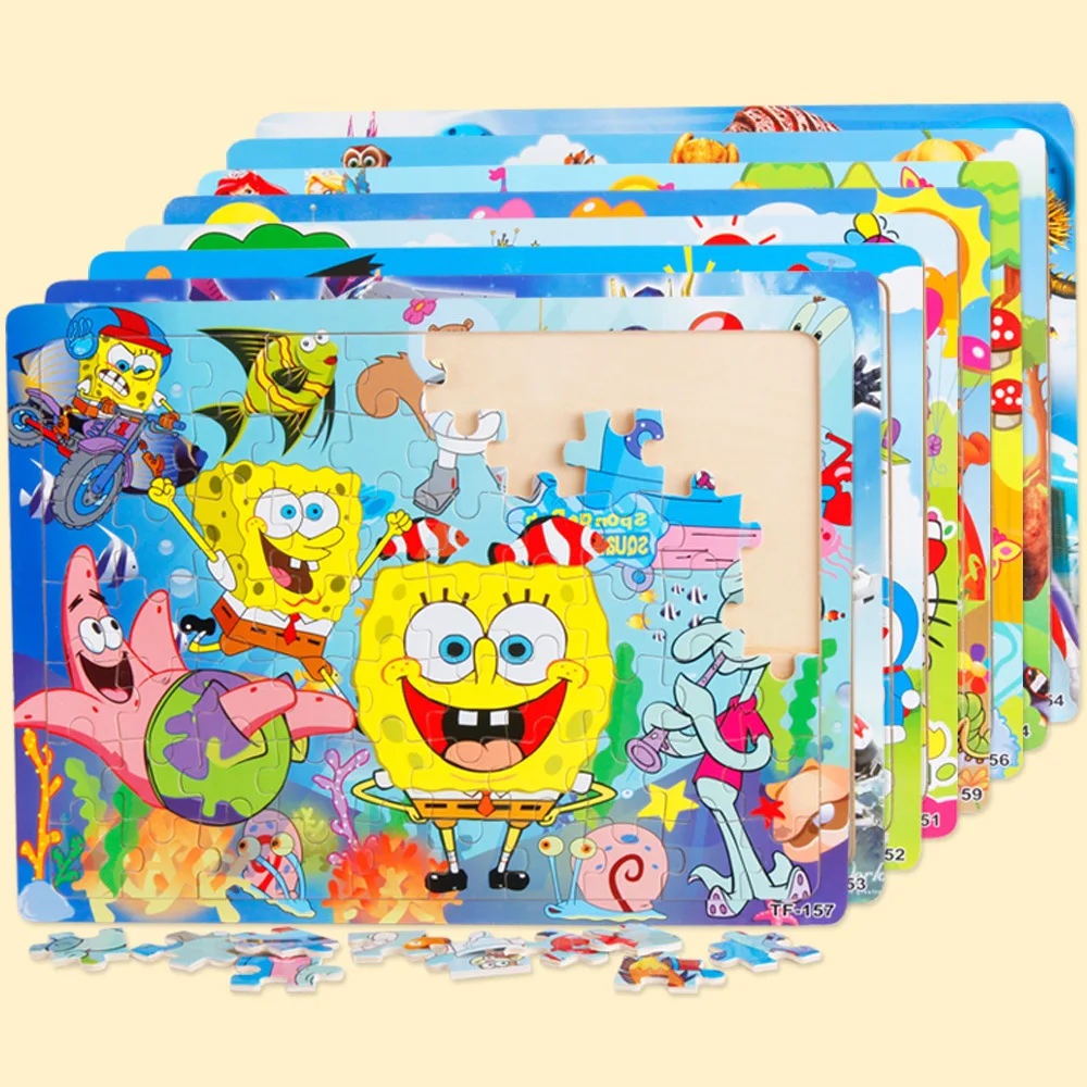 Деревянные Дети Головоломки Игрушки С Мультфильм Шаблон Для Детей Образование И