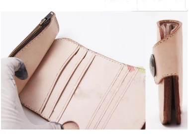 Кожаный ремесленный шаблонный резак Складывающийся кошелек держатель для карт