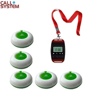 433mhz waiter buzzer paging system 1 watch receiver with neck rope and 5 call button