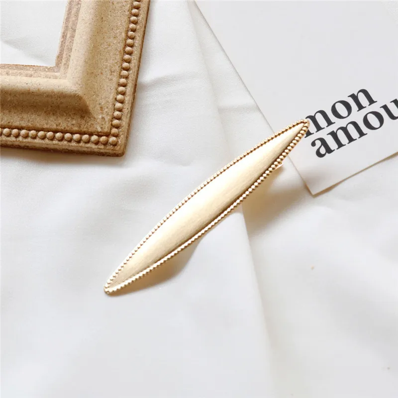 1pc Hair Clips Fashion Girls Retro Metal Gold Silver Brushed Hairgrip Leaf Heart Shape Hairpin New Arrival