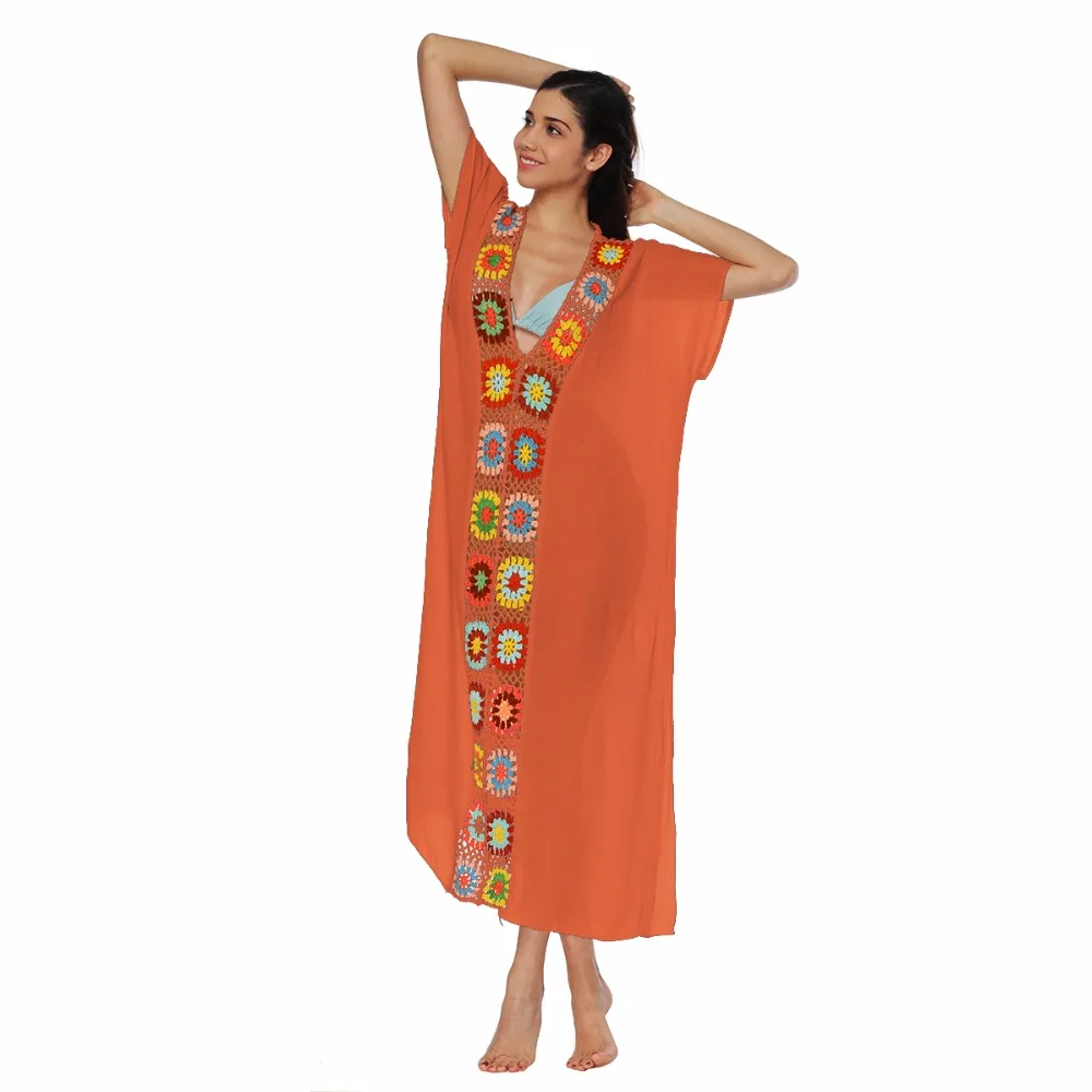 IASKY наряд кафтан на Пляж Пляжные саронги накидка крючком бикини Купальники