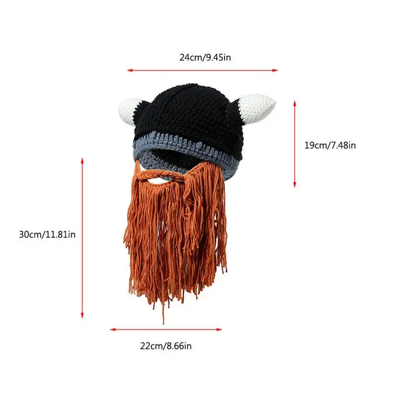 Унисекс Vagabond Viking Beanies популярная шапка головные уборы с рогом ручной работы