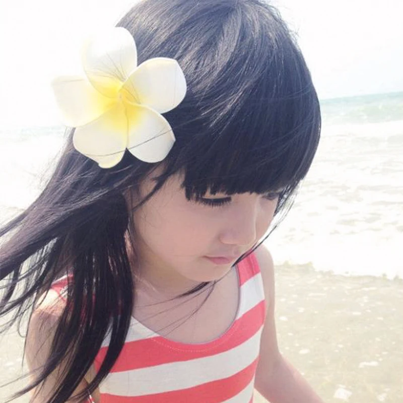 10 шт. заколки для волос frangipani Summer Sunny Bright Plumeria Flower Foam 6 размеров Заколки головные