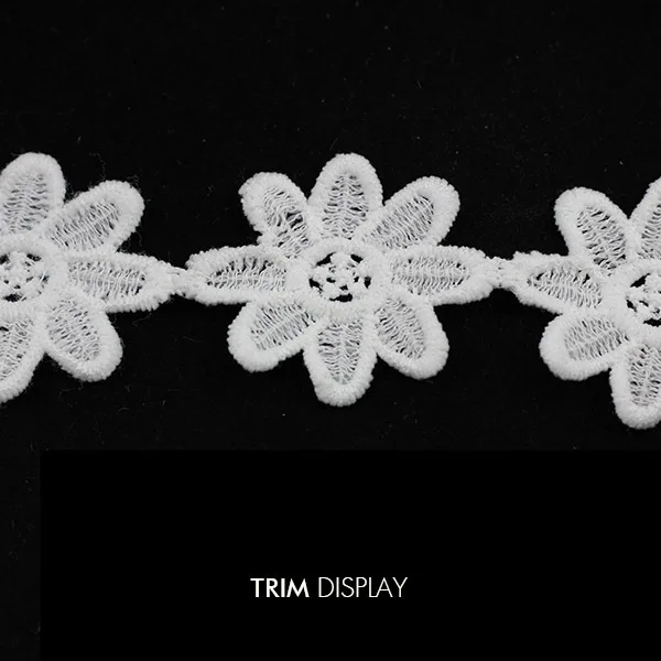 Вышитая ткань Венеция кружевная лента для аппликации Скрапбукинг Белая отделка