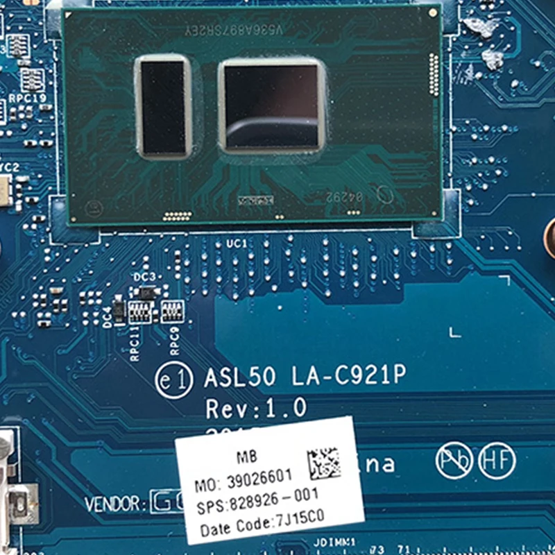 Для hp павильон 250 G4 15-AC Материнская плата ноутбука I5-6200U Процессор DDR3 828926-001 828926-501