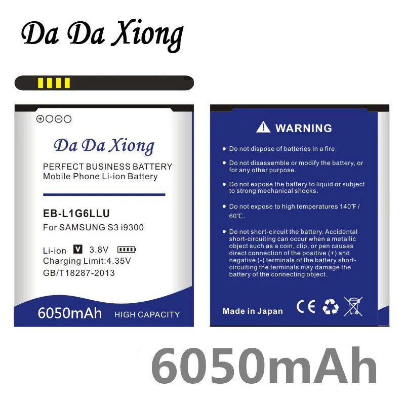 6050 мА/ч EB L1G6LLU EB535163LU батарея для Samsung S3 i9300 i747 i9308 i9305 i879 i9060 i9301 i9118 i9082 i535 L710|battery for samsung