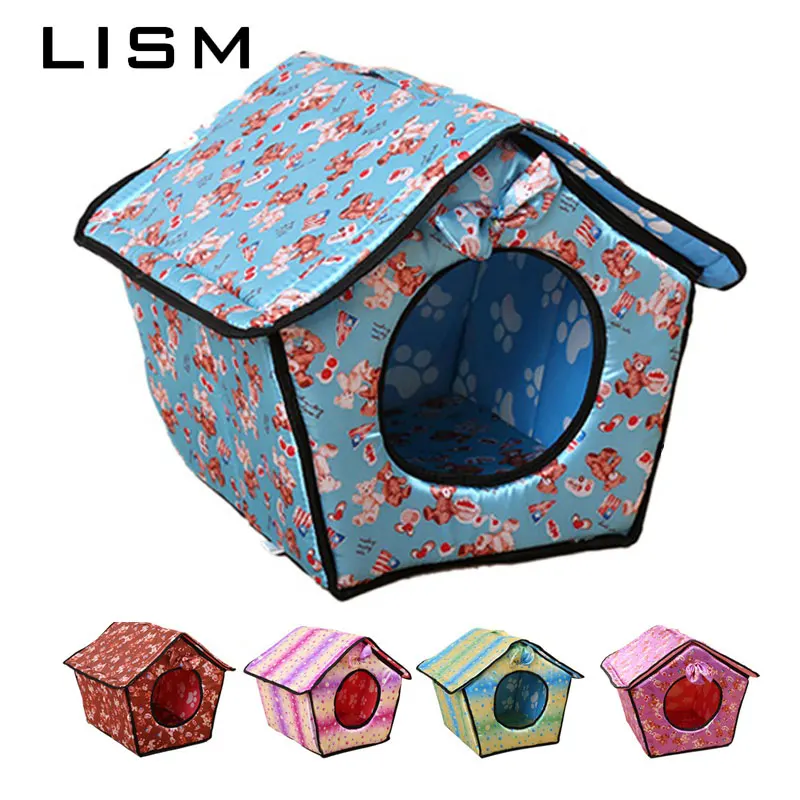 Теплое гнездо радужного цвета Лежанка для домашних питомцев кошек коврик