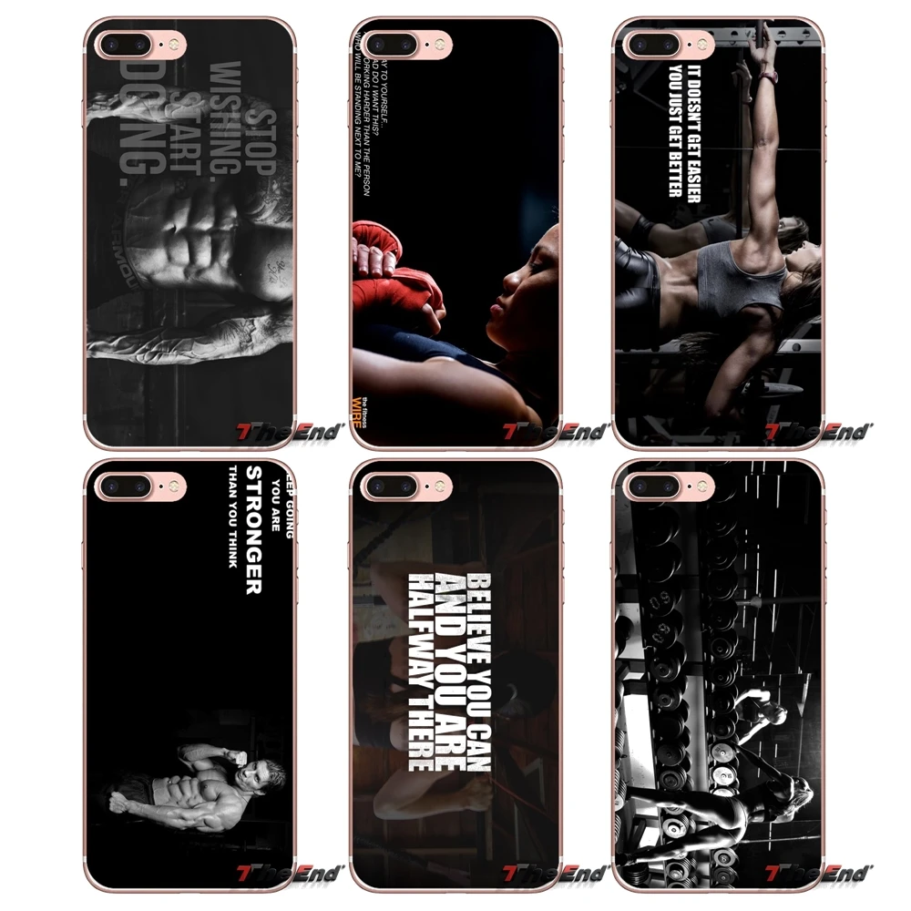 Тренировка мотивация для Apple iPhone X 4 4S 5 5S SE 5C 6 6S 7 8 Plus 6sPlus 6Plus 7plus 8plus мягкие