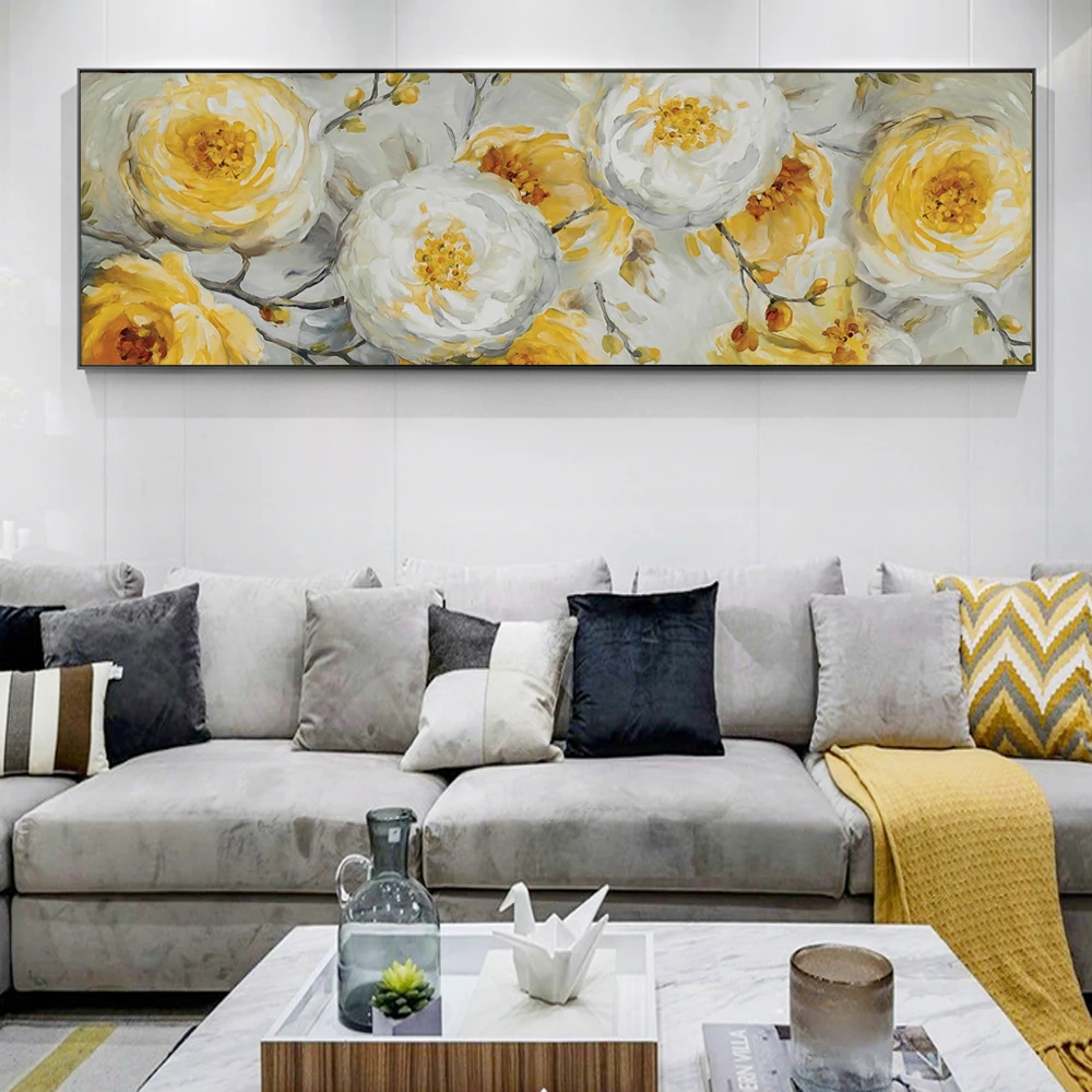 

Abstract Flowers Oil Painting Print On Canvas Wall Posters And Prints Home Decorative Flowers Wall Pictures For Bed Room Cuadros