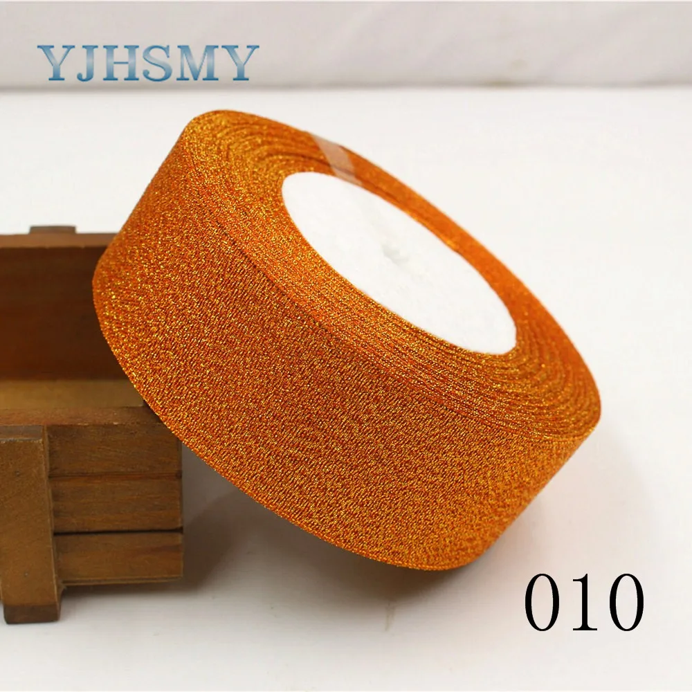 YJHSMY K-171018-38MM 34 Цвет по выбору 1 рулон (25 ярдов) 38 мм зеленый лук лента вечерние