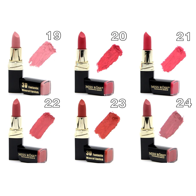 

Brand batom 24color Nude Matte lipstick Matte Velvet Lipstick Beauty Red Lips kilie batom Cosmetic long-lasting makeup