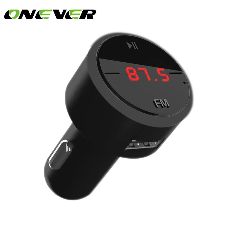 Автомобильный Bluetooth трансмиттер Onever с двумя USB портами 3 1 А|Автомобильный