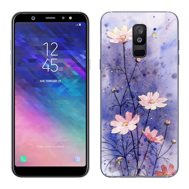 20 Для samsung Galaxy A6+() чехол для телефона пластыри на гелевой основе Чехлы Туманность роспись 6," для Galaxy A6 плюс Силиконовый ТПУ тонкий корпус - Цвет: 20