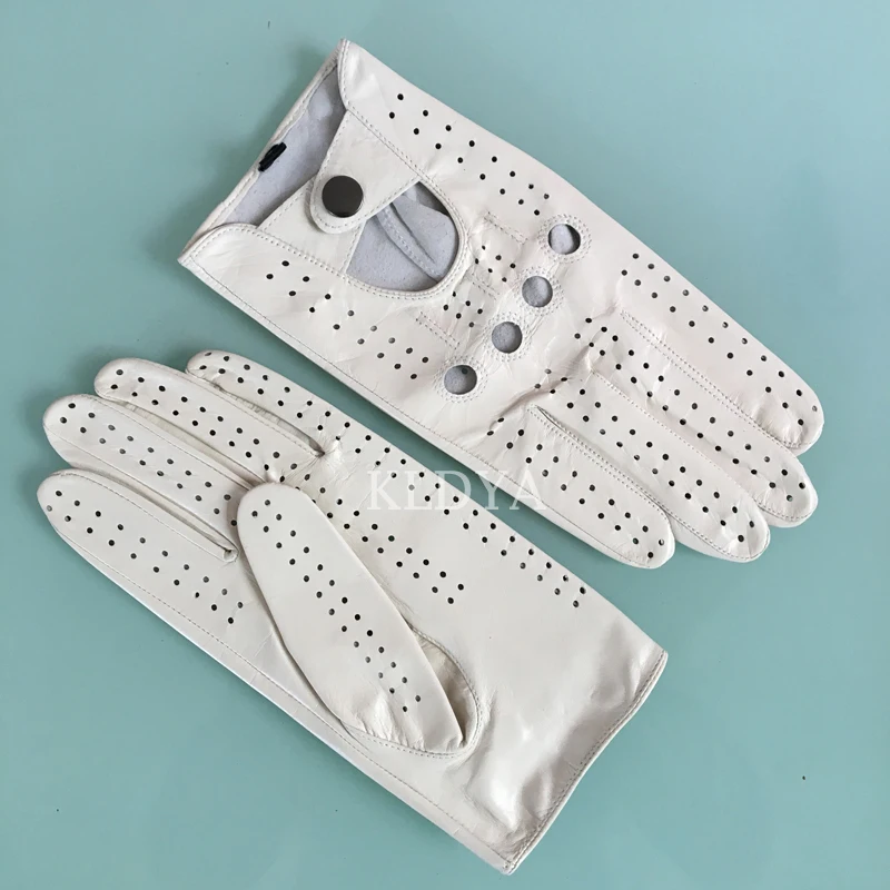 

Men Genuine Leather Gloves Male Breathable Goatskin Gloves Unlined Thin Spring Summer Driving Anti-skid Mitten Free Shipping A12