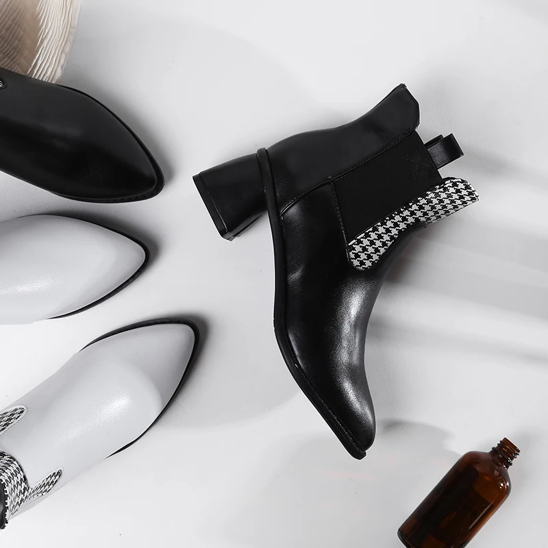 Популярные ботинки Челси однотонные классические оксфорды с острым носком без